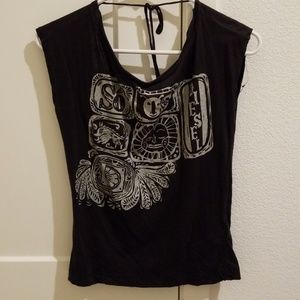 Sexy open back t shirt